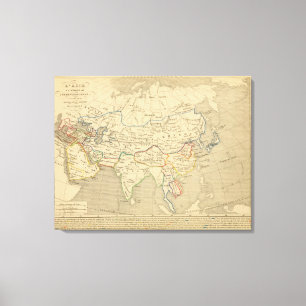L'Asie, 1220 ap JC Canvas Afdruk