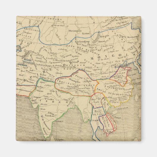 L'Asie, 1220 ap JC Magneet (Voorkant)