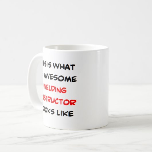 lasinstructeur, geweldige koffiemok (Voorkant links)