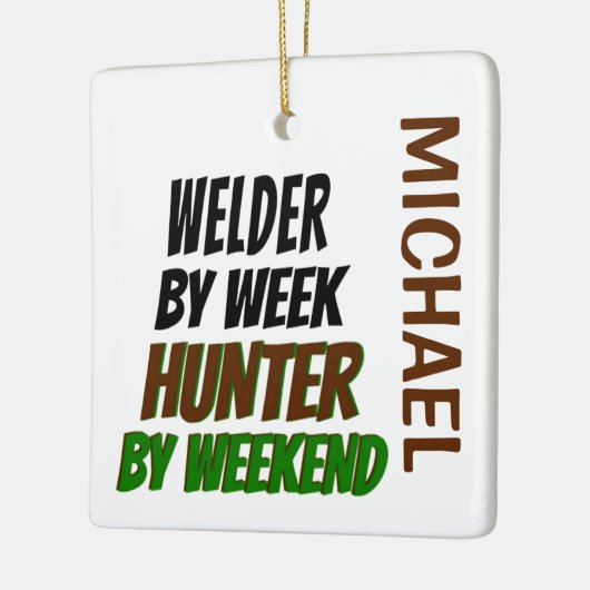 Laslagers jagen CUSTOM Keramisch Ornament (Links)