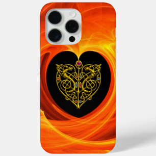 LASLEAF, zwart oranje geel iPhone 15 Pro Max Hoesje