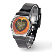 LASLEAF, zwart oranje geel Horloge (Hoek)