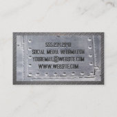 Laslogo | Vonken | Staalmetaal Visitekaartje (Achterkant)