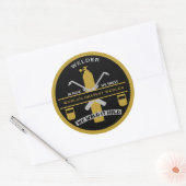 Lasmhumor Cadeau Ronde Sticker (Envelop)