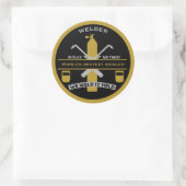 Lasmhumor Cadeau Ronde Sticker (Tas)