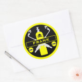 Lasmhumor Geschenk Ronde Sticker (Envelop)