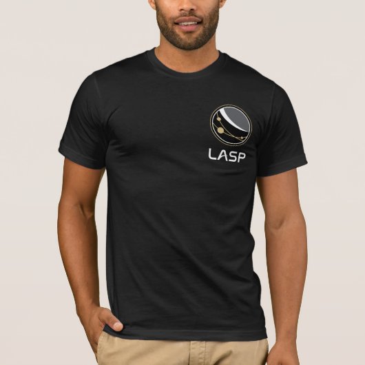 LASP Mannen premium zwart T-shirt (Voorkant)