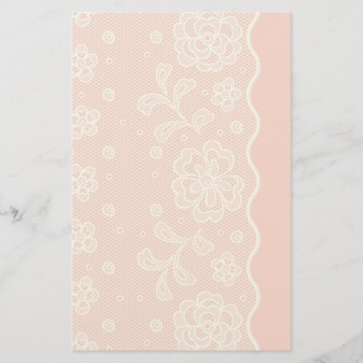 Laspatroon, bloem  4 briefpapier (Voorkant)