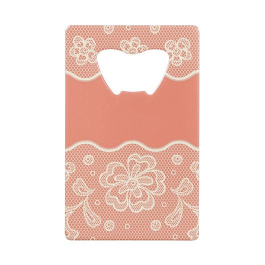 Laspatroon, bloem  4 creditkaart flessenopener (Voorkant)