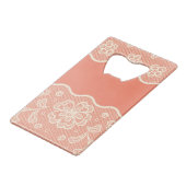 Laspatroon, bloem  4 creditkaart flessenopener (Achterkant Gekanteld)