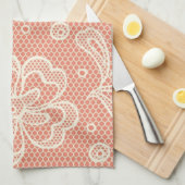 Laspatroon, bloem  4 theedoek (Quarter Fold)