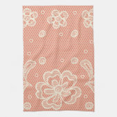 Laspatroon, bloem  4 theedoek (Verticaal)