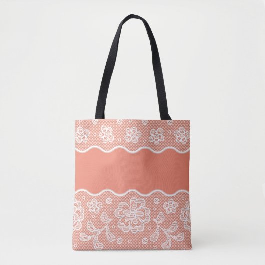 Laspatroon, bloem 4 tote bag (Voorkant)