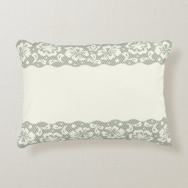 Laspatroon, bloem  5 decoratief kussen (Voorkant)