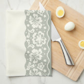 Laspatroon, bloem  5 theedoek (Quarter Fold)