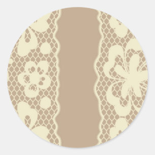 Laspatroon, bloem  7 ronde sticker