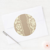 Laspatroon, bloem  7 ronde sticker (Envelop)