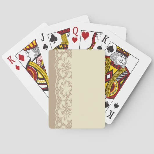 Laspatroon, bloem  7 speelkaarten (Achterkant)