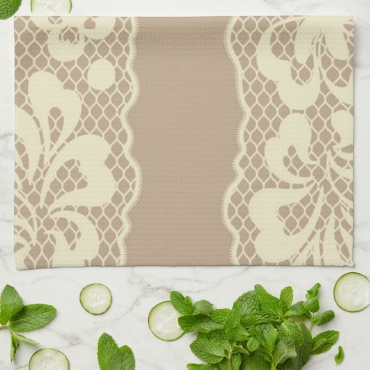 Laspatroon, bloem  7 theedoek (Gevouwen)