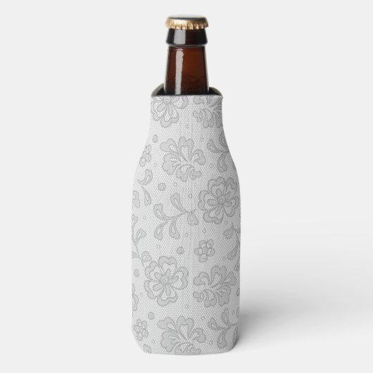 Laspatroon, bloem vintage 1 flesjeskoeler (Fles Voorkant)