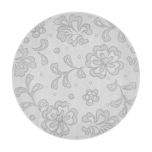 Laspatroon, bloem vintage 1 snijplank (Voorkant)