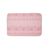 Laspatroon, bloem vintage 3 badmat (Voorkant)