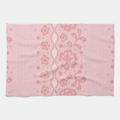 Laspatroon, bloem vintage 3 theedoek (Horizontaal)