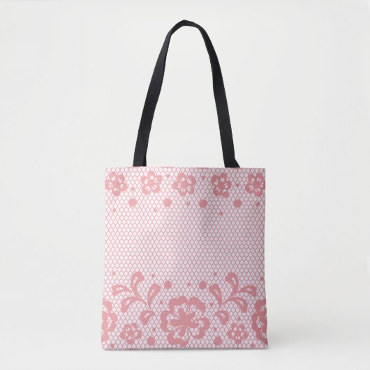 Laspatroon, bloem vintage 3 tote bag (Voorkant)