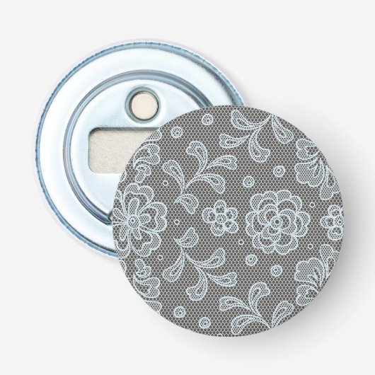 Laspatroon, bloem vintage 6 button flesopener (Voorkant)