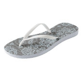 Laspatroon, bloem vintage 6 teenslippers (Schuin)