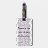 Laspatroon met vlinders bagagelabel (Achterkant verticaal)