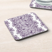 Laspatroon met vlinders bier onderzetter (Linkerzijde)