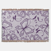 Laspatroon met vlinders deken (Voorkant)