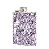 Laspatroon met vlinders heupfles (Links)