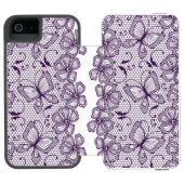 Laspatroon met vlinders incipio iPhone portemonnee hoesje (Agenda Open)