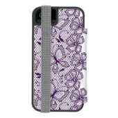 Laspatroon met vlinders incipio iPhone portemonnee hoesje (Agenda Achterkant)