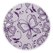 Laspatroon met vlinders keramische knop (Voorkant)