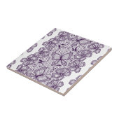 Laspatroon met vlinders tegeltje (Zijkant)