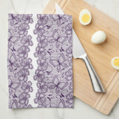 Laspatroon met vlinders theedoek (Quarter Fold)