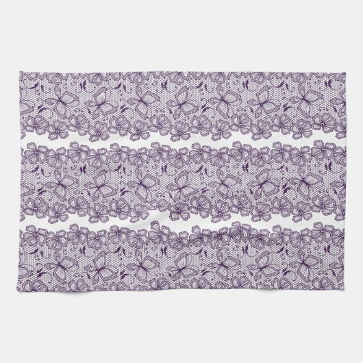 Laspatroon met vlinders theedoek (Horizontaal)