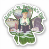 Lass Bartender St. Patrick's Day Sticker (Voorkant)