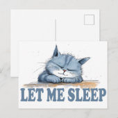 Lass mich schlafen briefkaart (Voorkant / Achterkant)