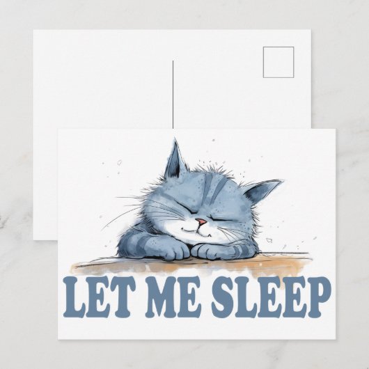 Lass mich schlafen briefkaart (Voorkant / Achterkant)