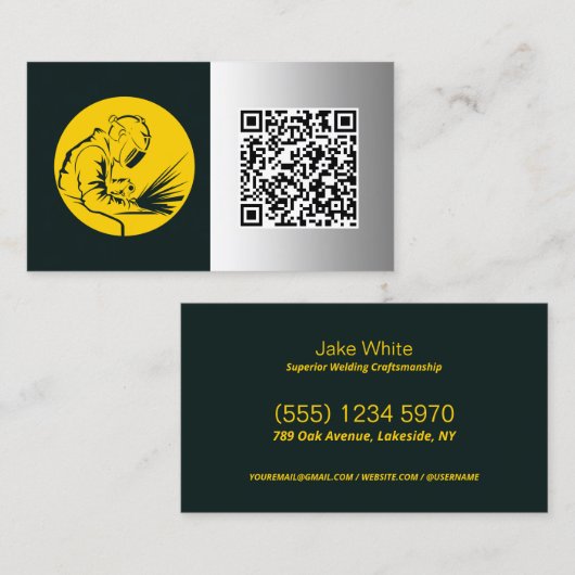 ⚙️ Lassen Aangepaste QR Visitekaartje (Voorkant / Achterkant)