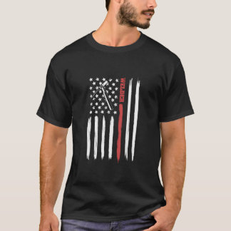 Lassen Amerikaanse vlag met fakkel voor Tig lasser T-shirt