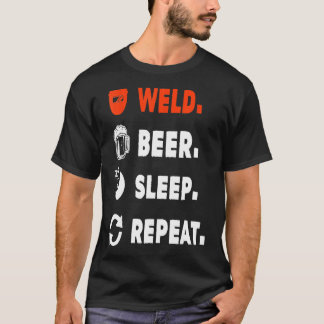 Lassen Cadeau Lassen Bier Slapen Herhalen Leven Va T-shirt