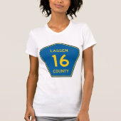 Lassen County Road Sign Vrouwen T-shirt (Voorkant)
