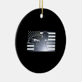 Lassen: De vlag van de dunne metale lijn Keramisch Ornament (Rechts)