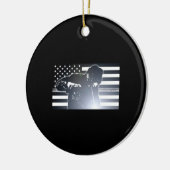 Lassen: De vlag van de dunne metale lijn Keramisch Ornament (Links)