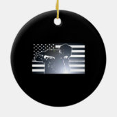 Lassen: De vlag van de dunne metale lijn Keramisch Ornament (Achterkant)